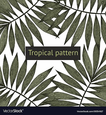  					Tropical branches background for sale vector image														