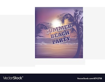 Tropical Clubbing Beach Poster vector image
