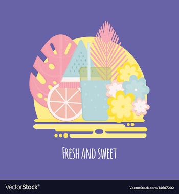 Tropical cocktails vector image