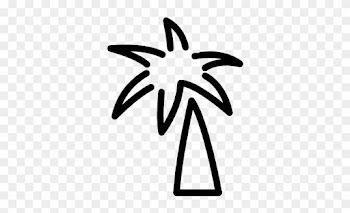 Tropical Coconut Tree Icons - Palm Tree Doodle Png