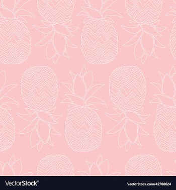tropical cute pineapple line pattern