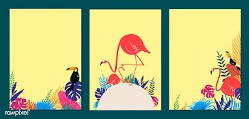 Tropical design space set | Free stock vector - 679865