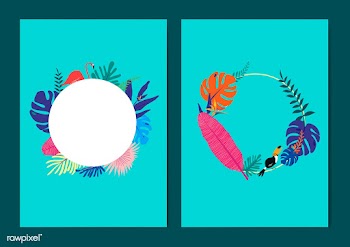 Tropical design space set | Free stock vector - 679867