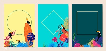 Tropical design space set | Free stock vector - 679870