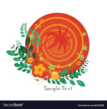 Tropical emblem vector image