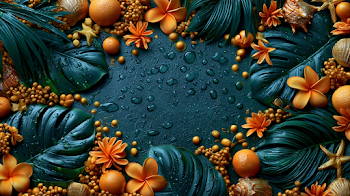 Tropical Flat Lay Still Life