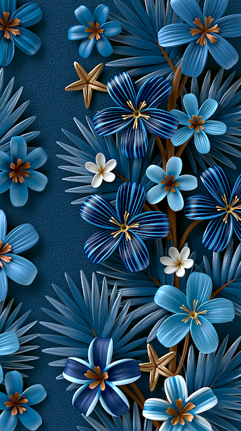 Tropical Floral Pattern Background