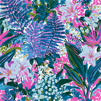 Tropical Floral Pattern in Vibrant Colors