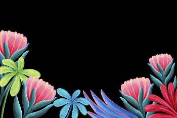 Tropical flowers border background, animal | Free Photo Illustration - rawpixel