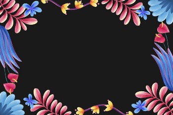Tropical flowers frame background, botanical | Free Photo Illustration - rawpixel