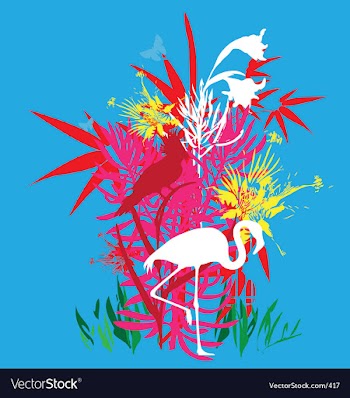 Tropical flowers vector image