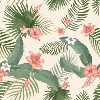 Tropical foliage illustration Free Vector