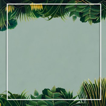 Tropical frame psd famous painting, exotic… | Free stock illustration | High Resolution graphic