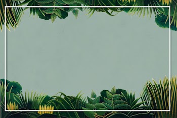 Tropical frame psd famous painting, exotic… | Free stock illustration | High Resolution graphic