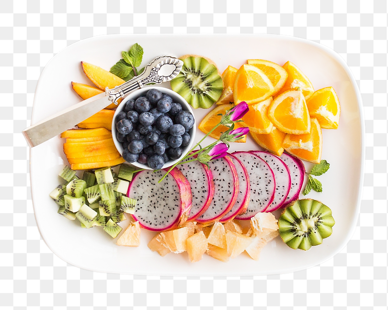 Tropical fruits plate png sticker, | Free PNG - rawpixel