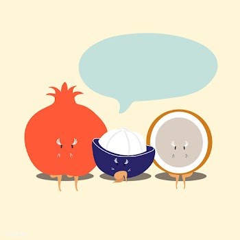 Tropical fruits with blank speech bubble cart.. | Free stock vector - 538554