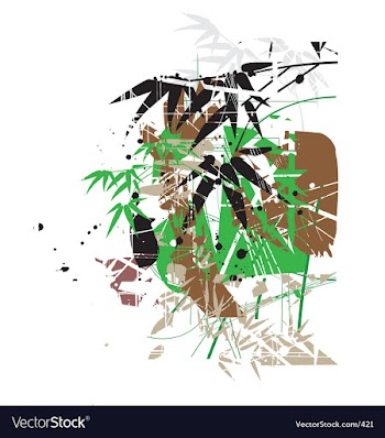 Tropical garden greens vector image