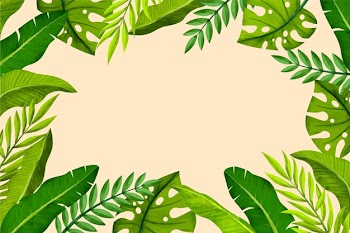 Tropical green leaves background Free Vector