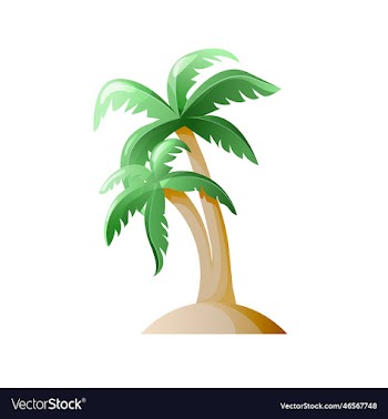 tropical green palm tree