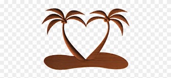 Tropical Heart - Palm Trees Making A Heart