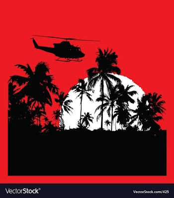 Tropical heat with choppa vector image