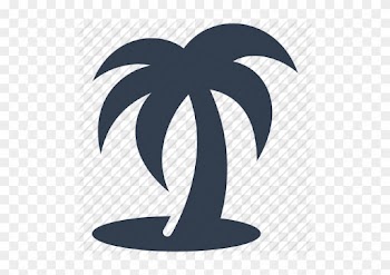 Tropical Islands Resort Tropics Beach Clip Art - Sea Side Tree Logo