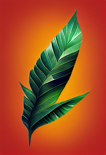 tropical leaf poster