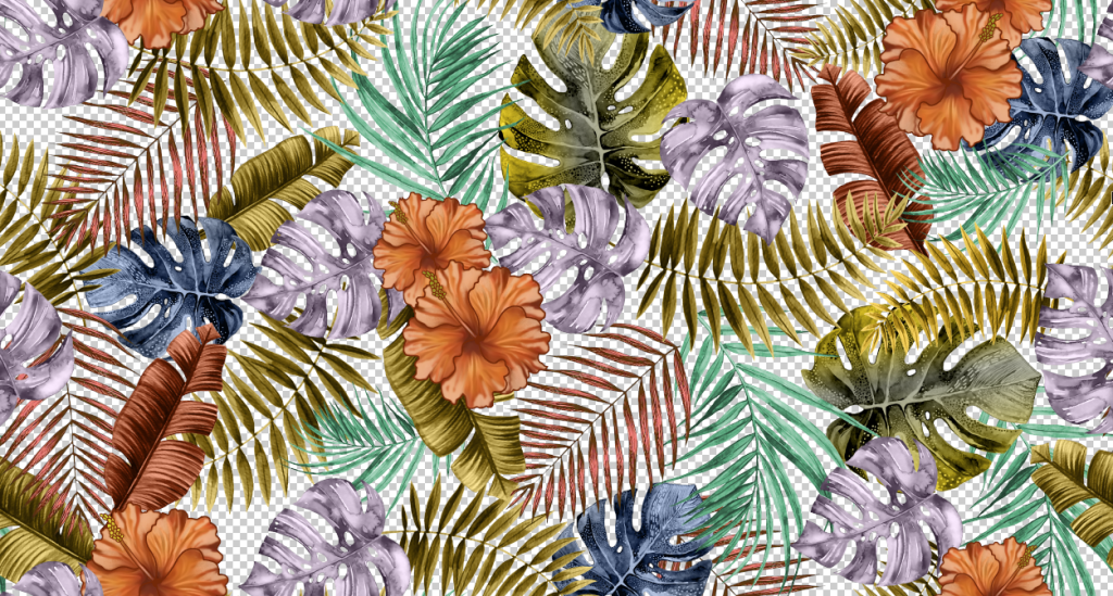 tropical leaves allover