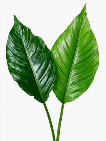 Tropical Leaves Isolated on White Background