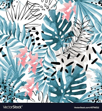 tropical leaves repeat design