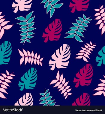 tropical leaves simple seamless pattern