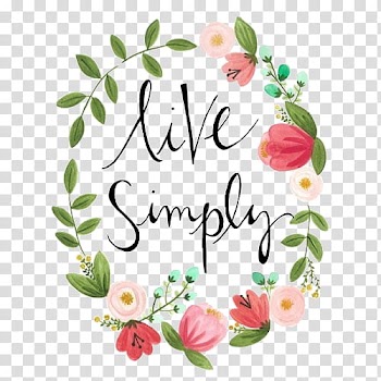 Tropical , live simply with wreath illustration transparent background PNG clipart