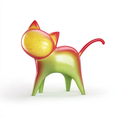 Tropical Mango Cat Figurine Tropical Mango Cat Figurine