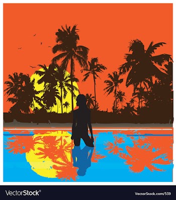 Tropical nights vector image