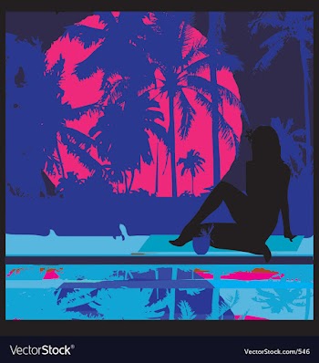 Tropical nights vector image