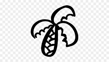 Tropical Palm Tree Outline Vector - Palm Trees