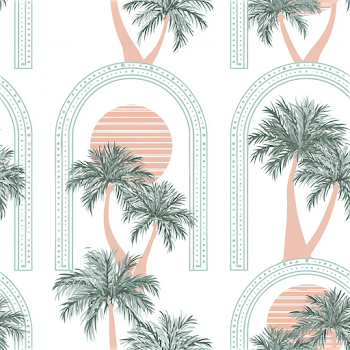 Tropical Palm Tree Seamless Pattern
