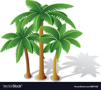  					Tropical palms vector image														