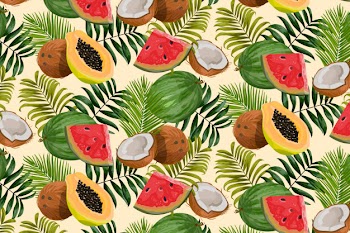 Tropical pattern background Free Vector