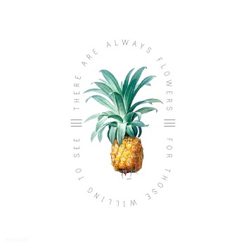 Tropical pineapple badge | Free stock vector - 544990