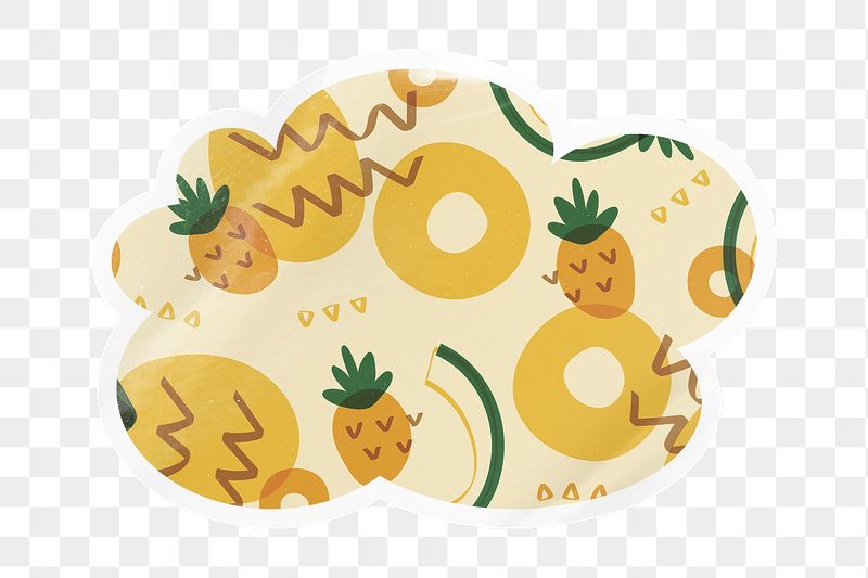 Tropical pineapple  png pattern | Free PNG - rawpixel