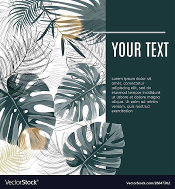 tropical plants design template