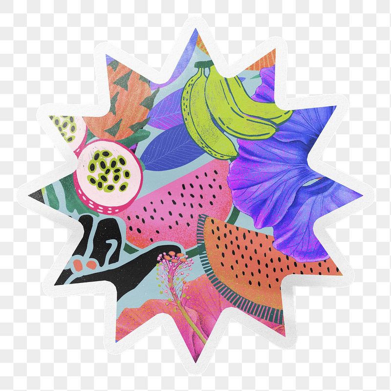 Tropical png summer illustration sticker, | Free PNG - rawpixel