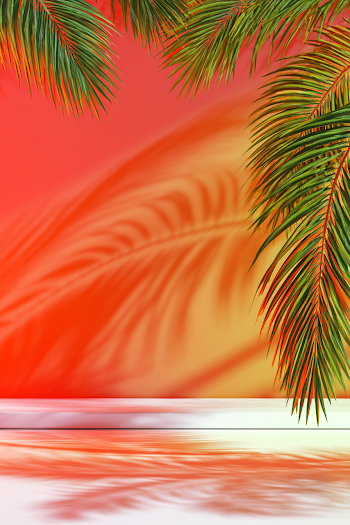 Tropical Summer Backdrop with Peach and Coral Gradients