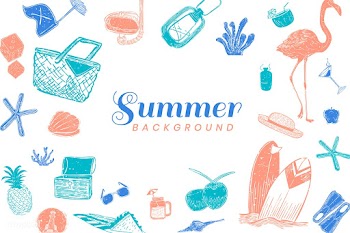Tropical summer background | Free stock vector - 580239