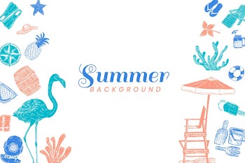 Tropical summer background | Free stock vector - 580244
