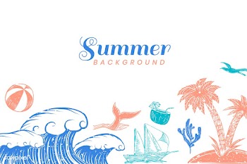 Tropical summer background | Free stock vector - 580249