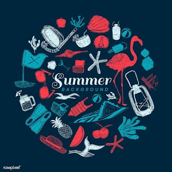 Tropical summer background | Free stock vector - 580255
