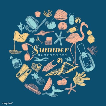 Tropical summer background | Free stock vector - 580268