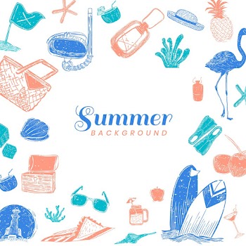 Tropical summer background | Free stock vector - 580292